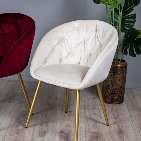 Стул Prestol Юник Светло-бежевый Велюр-1