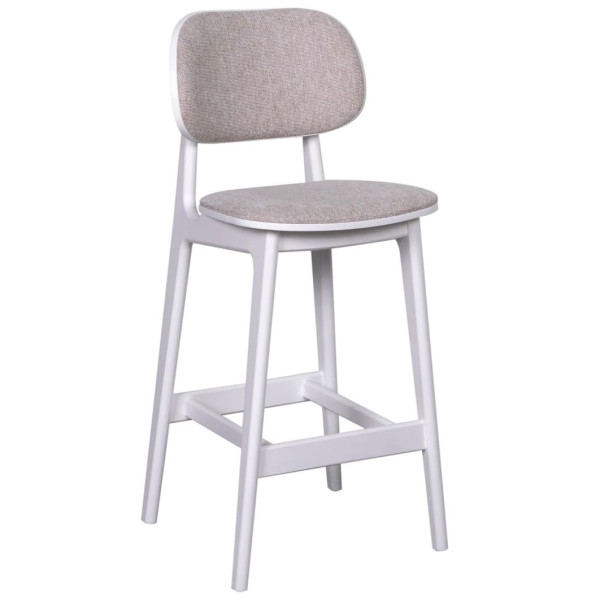 Полубарный стул Prestol Крис Белый-бежевый-0