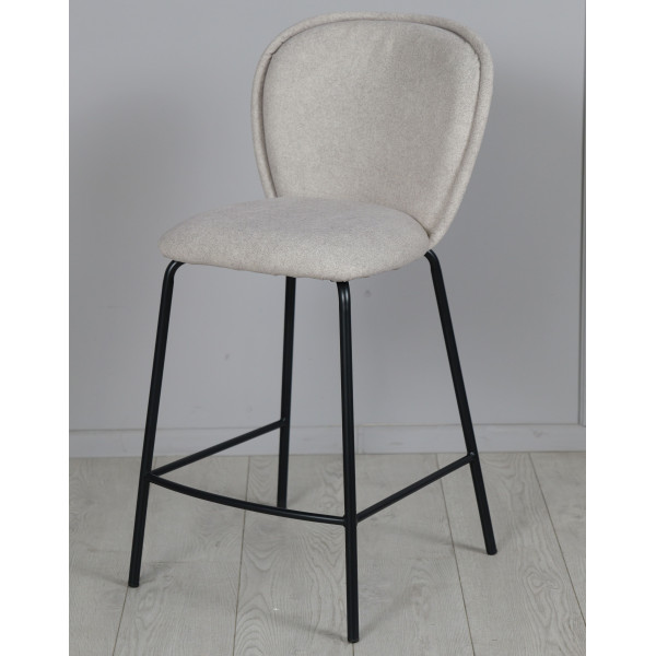 Напівбарний стілець Prestol Симпл Світло-сірий/чорний-1