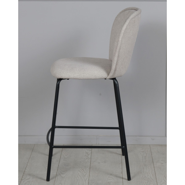 Напівбарний стілець Prestol Симпл Світло-сірий/чорний-4