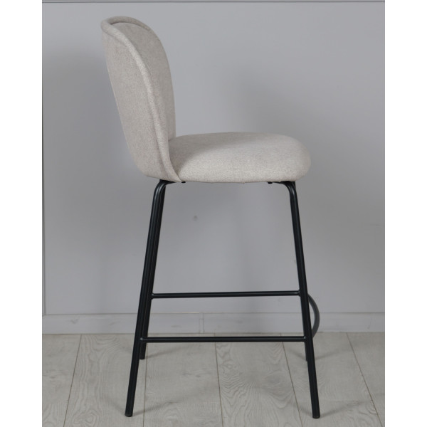 Напівбарний стілець Prestol Симпл Світло-сірий/чорний-3