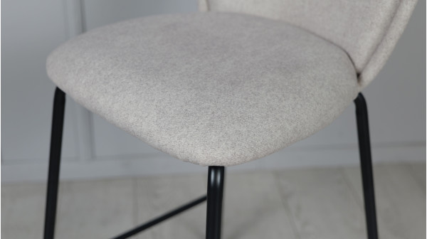 Напівбарний стілець Prestol Симпл Світло-сірий/чорний-8