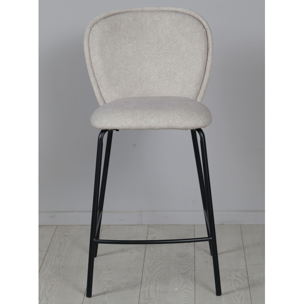 Напівбарний стілець Prestol Симпл Світло-сірий/чорний-2