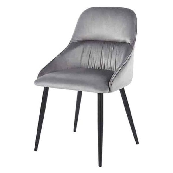 Стілець Prestol Нест Світло-сірий тканина велюр-0