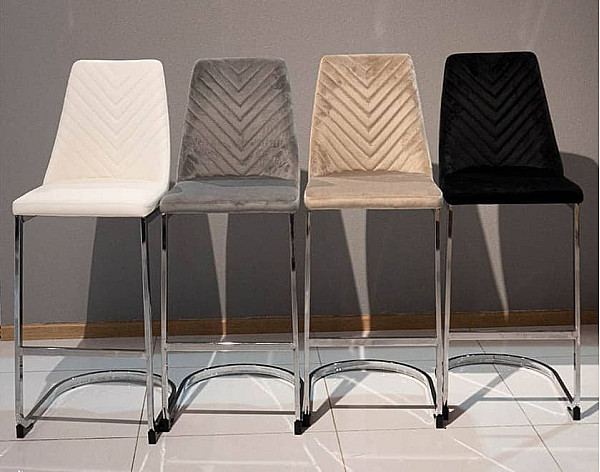 Барный стул Prestol Прайм Черный ткань велюр-10