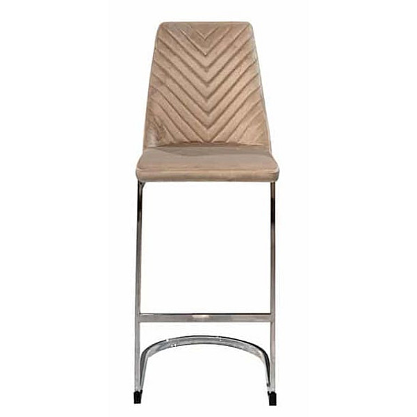 Барный стул Prestol Прайм Бежевый ткань велюр-1