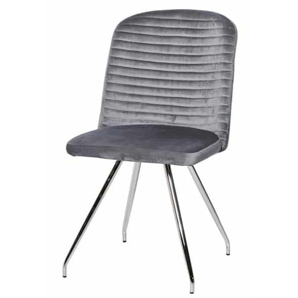 Стул Prestol Доминик Серый Велюр-0