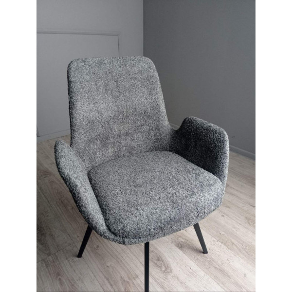 Стул поворотный Prestol Дюк Серый Букле Стул поворотный Prestol Дюк Серый Букле-2