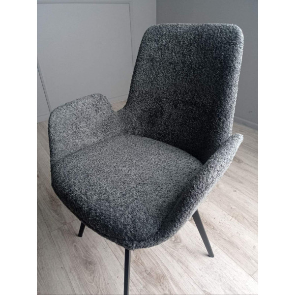 Стул поворотный Prestol Дюк Серый Букле Стул поворотный Prestol Дюк Серый Букле-3