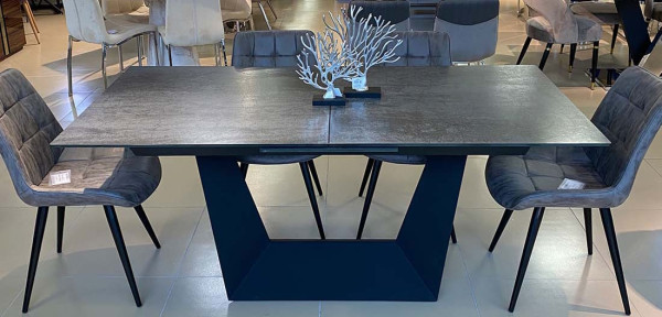 Стіл розкладний обідній Prestol АНТЕЙ Чорний Скло-8