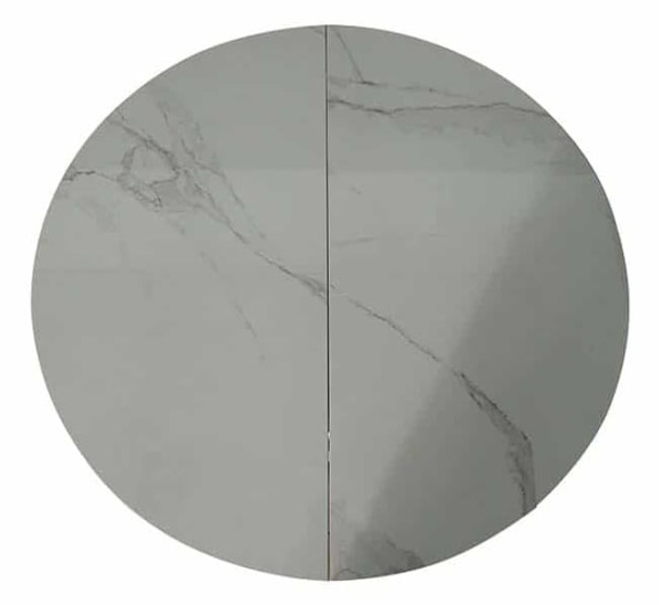 Стіл розкладний обідній Prestol РАУНД Білий Кераміка-5