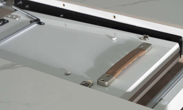 Стіл розкладний обідній Prestol РАУНД Білий Кераміка-9