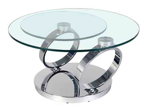 Стіл журнальний Prestol Дабл-Рінг Скло-1