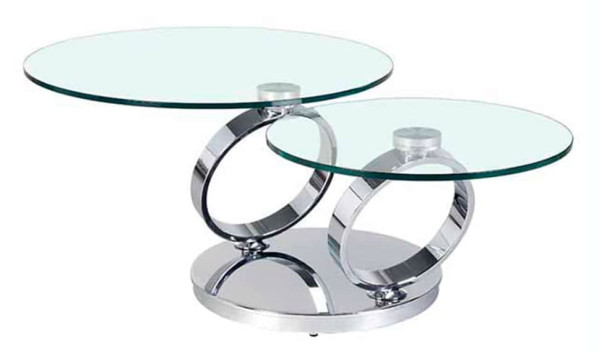 Стіл журнальний Prestol Дабл-Рінг Скло-0