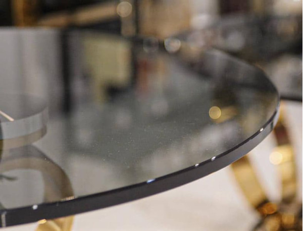 Стол журнальный Prestol Дабл-Ринг Золото Стекло-5