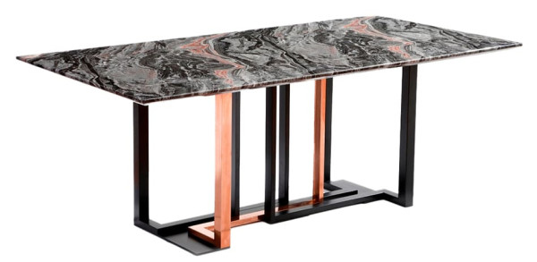 Стол обеденный Prestol Эклипс Черный Мрамор-0