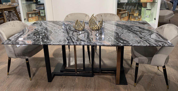 Стол обеденный Prestol Эклипс Черный Мрамор-10