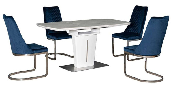 Стіл розкладний обідній Prestol АДАМ Білий Кераміка-7