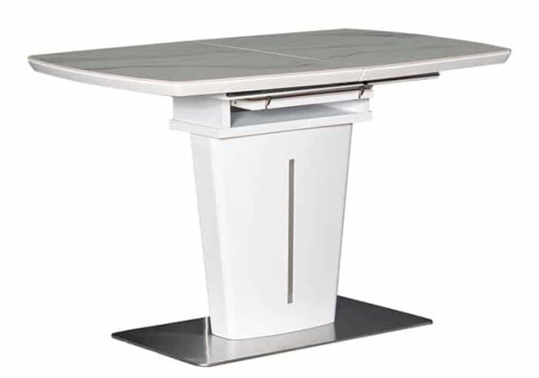 Стіл розкладний обідній Prestol АДАМ Білий Кераміка-0