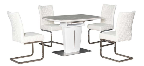 Стіл розкладний обідній Prestol АДАМ Білий Кераміка-8