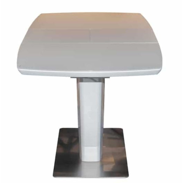 Стіл розкладний обідній Prestol АДАМ Білий Скло-1