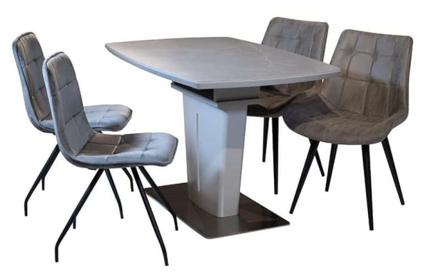 Стіл розкладний обідній Prestol АДАМ Сірий Кераміка-4