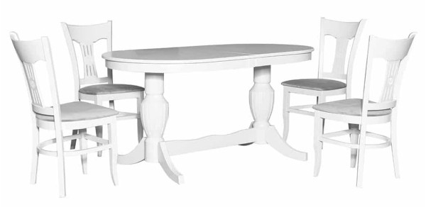 Стол раскладной обеденный Prestol БЛАНКА Белый 1600 МДФ-3