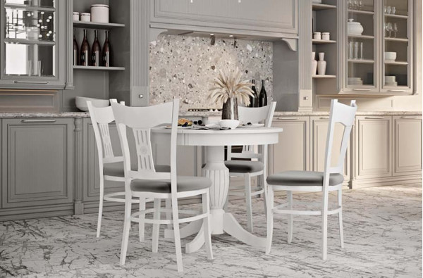 Стол раскладной обеденный Prestol БЛАНКА Белый 900 МДФ-9