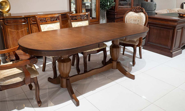 Стіл розкладний обідній Prestol БЛАНКУ Горіх 1600 МДФ-6