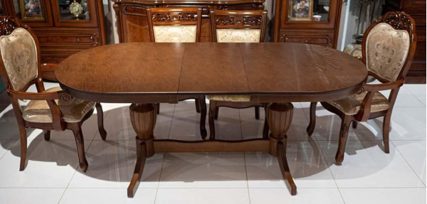 Стіл розкладний обідній Prestol БЛАНКУ Горіх 1600 МДФ-7