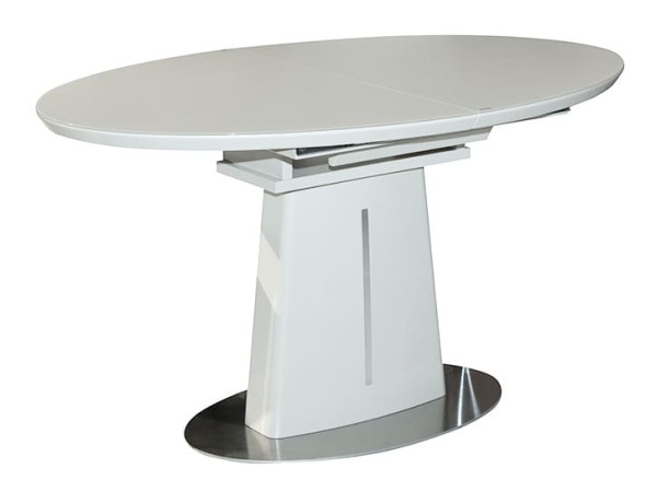 Стол раскладной обеденный Prestol ЕВА Белый Стекло-1