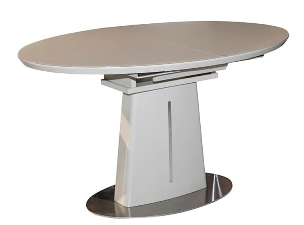 Стол раскладной обеденный Prestol ЕВА Бежевый Стекло-0
