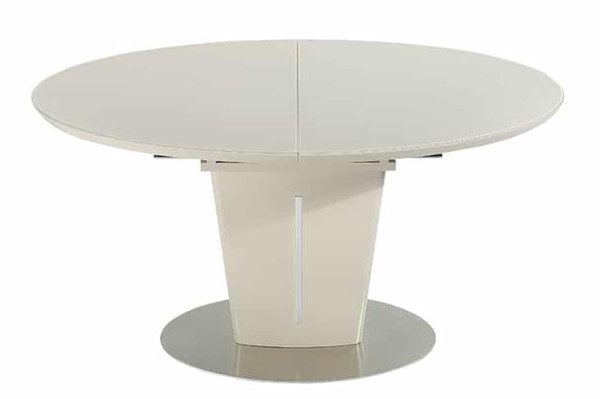 Стол раскладной обеденный Prestol ЕВА Бежевый Стекло-1