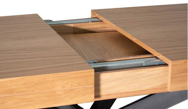 Стол раскладной обеденный Prestol ХАНТЕР Дуб МДФ-7