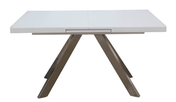 Стол раскладной обеденный Prestol Кэмел Белый Стекло-1