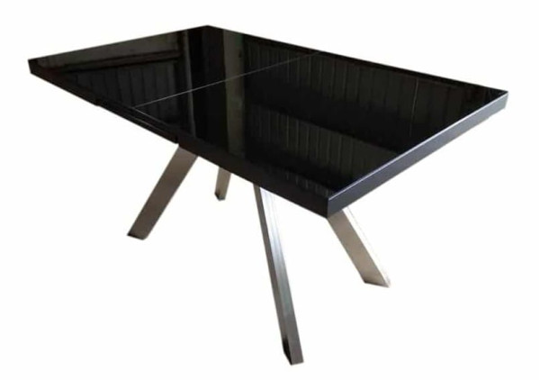 Розкладний стіл обідній Prestol Кемел Чорний Скло-0