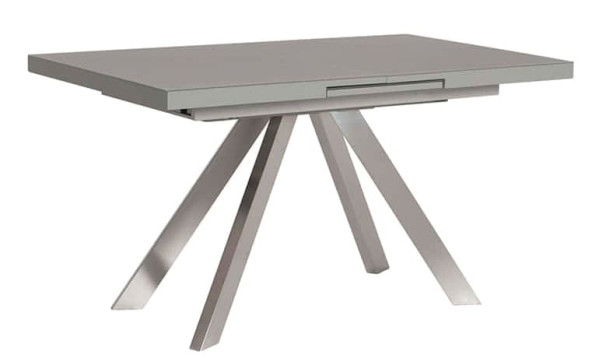 Стол раскладной обеденный Prestol Кэмел Серый Стекло-0