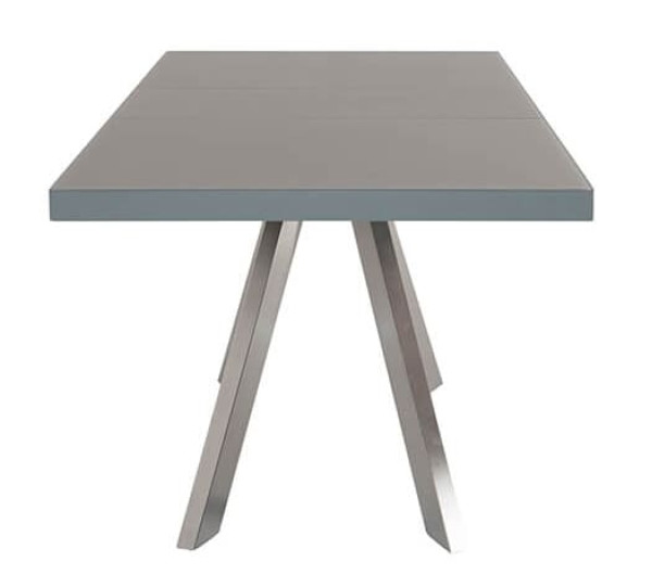 Стол раскладной обеденный Prestol Кэмел Серый Стекло-3