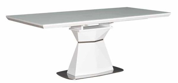 Стіл розкладний обідній Prestol КРИСТАЛ Білий МДФ-2