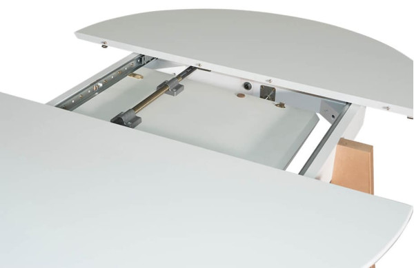 Стол раскладной обеденный Prestol МАРС Дуб белый МДФ-5