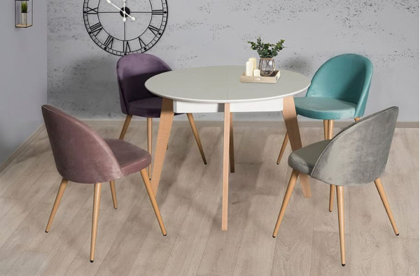 Стол раскладной обеденный Prestol МАРС Дуб белый МДФ-9