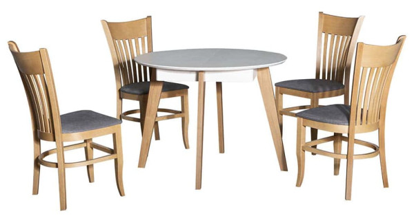 Стол раскладной обеденный Prestol МАРС Дуб белый МДФ-8