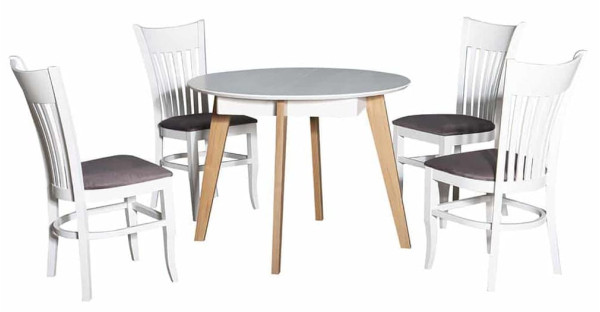 Стол раскладной обеденный Prestol МАРС Дуб белый МДФ-7