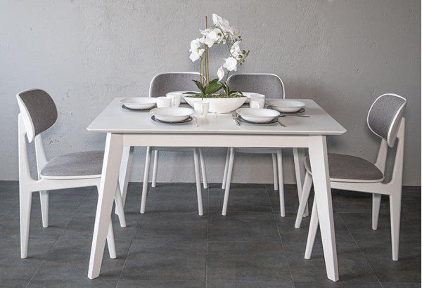 Стол раскладной обеденный Prestol Милан Белый МДФ-3