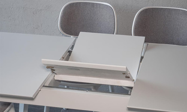 Стол раскладной обеденный Prestol Милан Белый МДФ-5