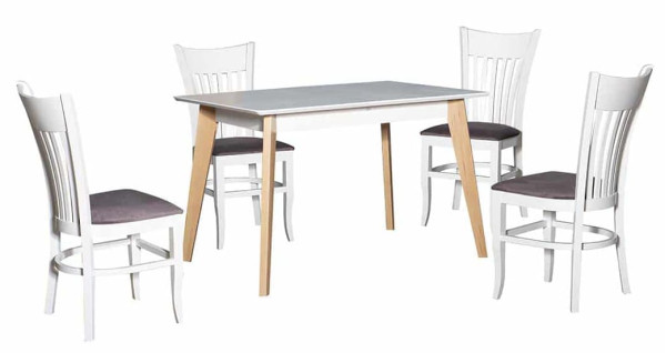 Стіл розкладний обідній Prestol Мілан Дуб-білий МДФ-8