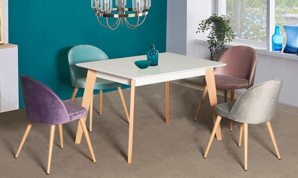 Стіл розкладний обідній Prestol Мілан Дуб-білий МДФ-9