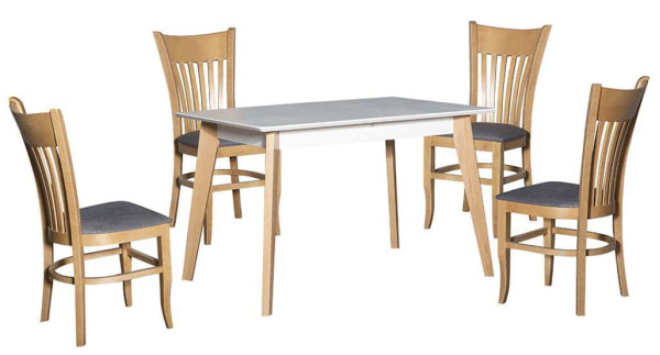 Стіл розкладний обідній Prestol Мілан Дуб-білий МДФ-7