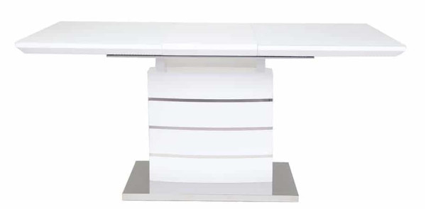 Стол раскладной обеденный Prestol СКАЙЛАЙН Белый 1200 Стекло-4