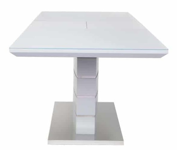 Стол раскладной обеденный Prestol СКАЙЛАЙН Серый 1400 Стекло-4